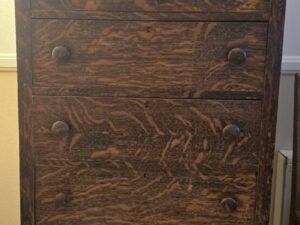 Tiger Oak Dresser & Mirror.